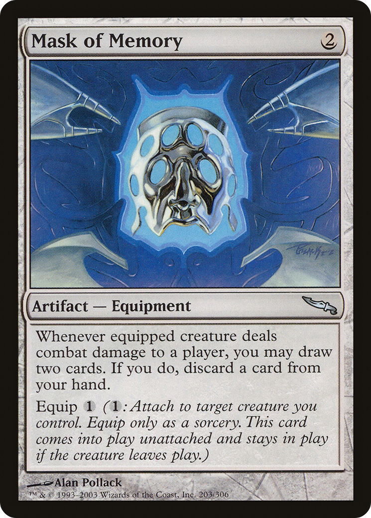 Mask of Memory (MRD-203) [Mirrodin] Foil MTG Single Wizards of the Coast