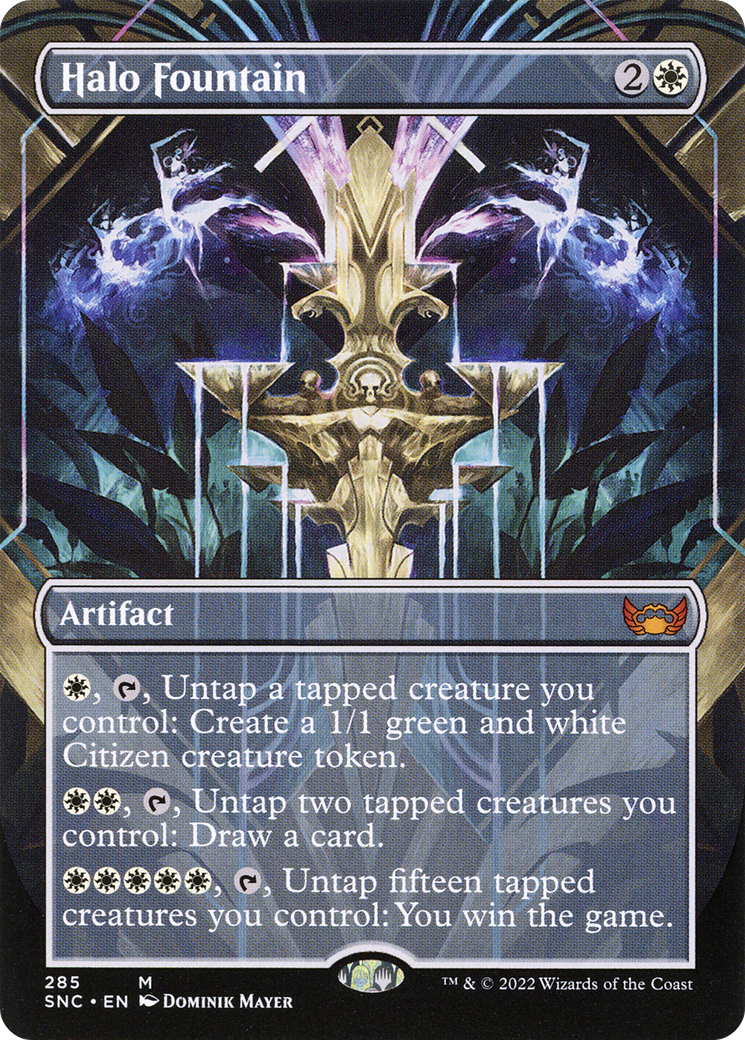 Halo Fountain (SNC-285) [Streets of New Capenna] (Borderless) MTG Single Wizards of the Coast