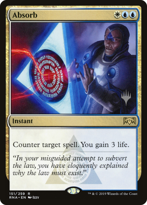 Absorb (PPELD-151) [Ravnica Allegiance Promos] Foil MTG Single Wizards of the Coast