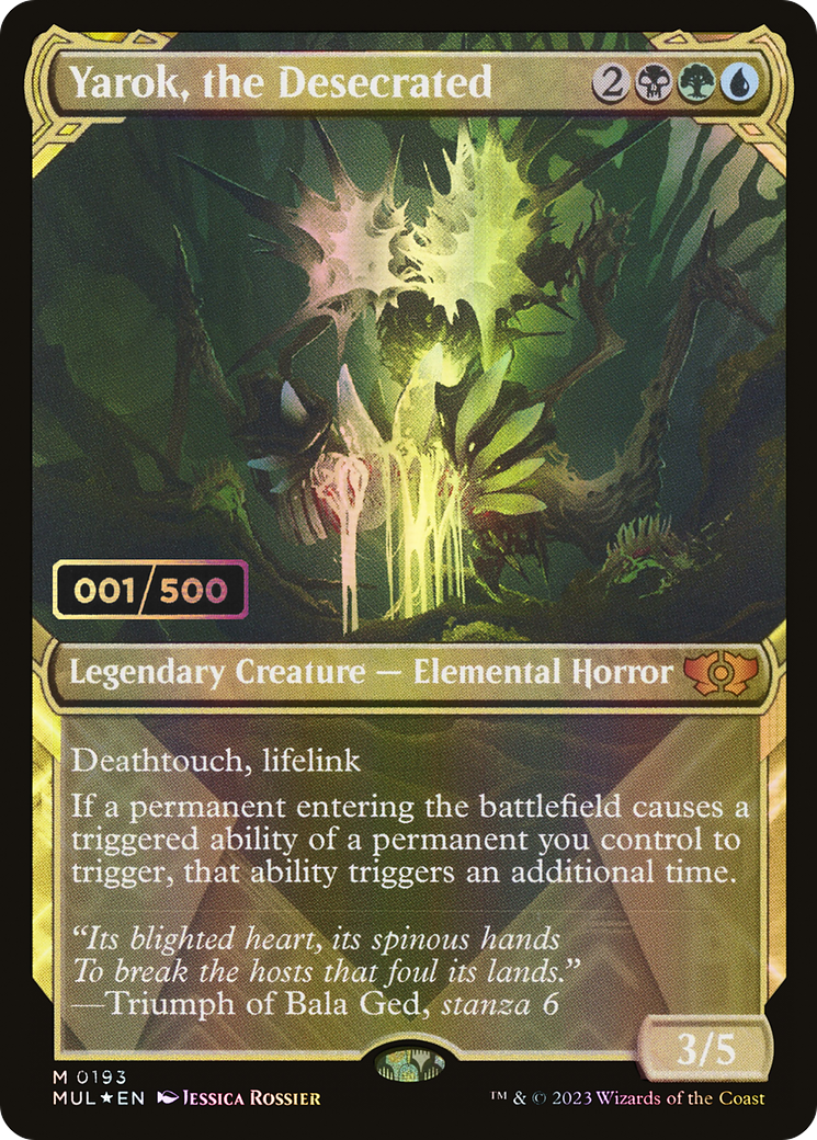 Yarok, the Desecrated (Serial Numbered) (MUL-193) [Multiverse Legends] (Showcase) Foil MTG Single Wizards of the Coast