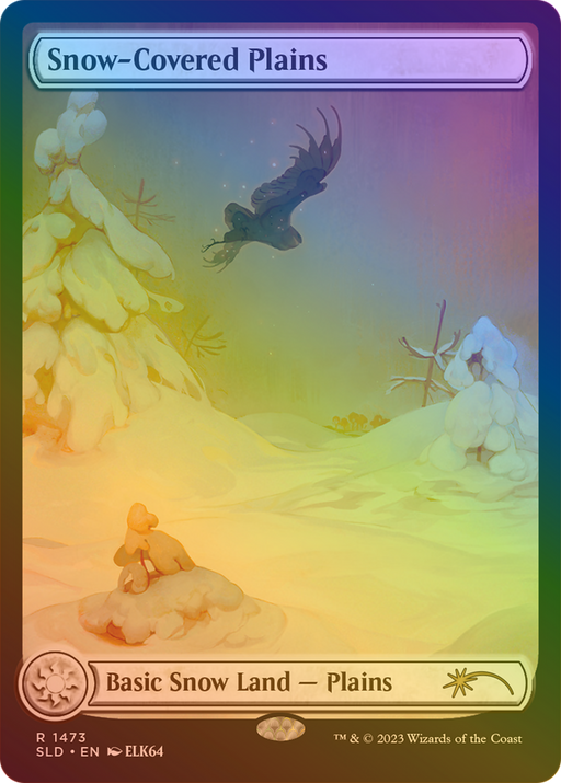 Snow-Covered Plains (1473) (Rainbow Foil) (SLD-1473) [Secret Lair Drop] (Full Art) Foil MTG Single Wizards of the Coast