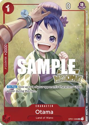 Otama (Online Regional 2023) [Participant] (OP01-006) [One Piece Promotion Cards] Foil One Piece Single Bandai