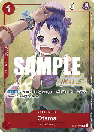 Otama (Online Regional 2023) [Finalist] (OP01-006) [One Piece Promotion Cards] Foil One Piece Single Bandai