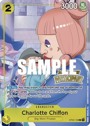 Charlotte Chiffon (Online Regional 2023) [Participant] (OP03-109) [One Piece Promotion Cards] Foil One Piece Single Bandai