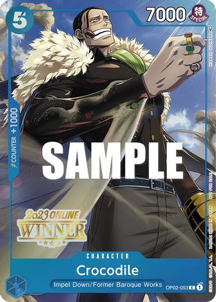Crocodile (Online Regional 2023) [Winner] (OP02-053) [One Piece Promotion Cards] Foil One Piece Single Bandai