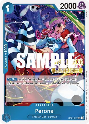 Perona (Judge Pack Vol. 2) (OP01-077) [One Piece Promotion Cards] Foil One Piece Single Bandai