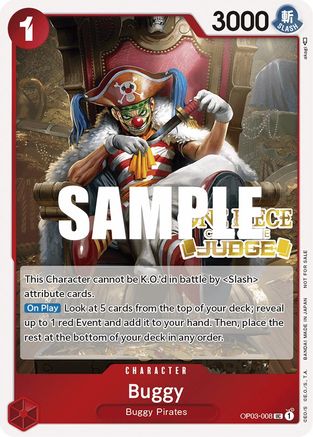 Buggy (Judge Pack Vol. 2) (OP03-008) [One Piece Promotion Cards] Foil One Piece Single Bandai