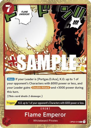 Flame Emperor (Judge Pack Vol. 2) (OP03-016) [One Piece Promotion Cards] Foil One Piece Single Bandai