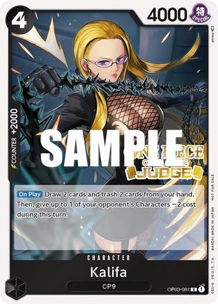 Kalifa (Judge Pack Vol. 2) (OP03-081) [One Piece Promotion Cards] Foil One Piece Single Bandai