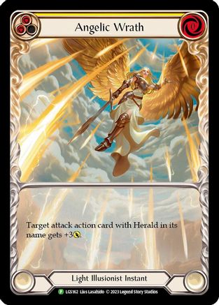 Angelic Wrath (Yellow) [LGS162] (Promo)  Rainbow Foil Flesh And Blood Single Flesh And Blood   