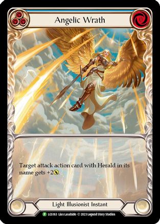 Angelic Wrath (Blue) [LGS163] (Promo)  Rainbow Foil Flesh And Blood Single Flesh And Blood   