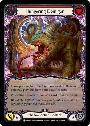 Hungering Demigon (Red) [LGS165] (Promo)  Rainbow Foil Flesh And Blood Single Flesh And Blood   