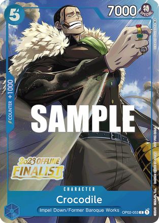 Crocodile (Offline Regional 2023) [Finalist] (OP02-053) [One Piece Promotion Cards] Foil One Piece Single Bandai