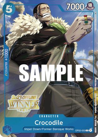 Crocodile (Offline Regional 2023) [Winner] (OP02-053) [One Piece Promotion Cards] Foil One Piece Single Bandai
