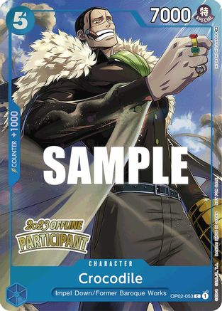 Crocodile (Offline Regional 2023) [Participant] (OP02-053) [One Piece Promotion Cards] Foil One Piece Single Bandai