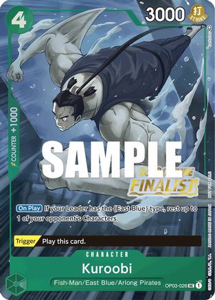 Kuroobi (Offline Regional 2023) [Finalist] (OP03-026) [One Piece Promotion Cards] Foil One Piece Single Bandai