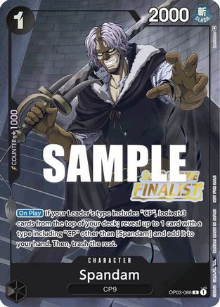 Spandam (Offline Regional 2023) [Finalist] (OP03-086) [One Piece Promotion Cards] Foil One Piece Single Bandai