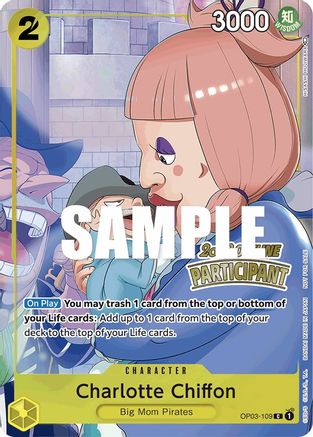 Charlotte Chiffon (Offline Regional 2023) [Participant] (OP03-109) [One Piece Promotion Cards] Foil One Piece Single Bandai