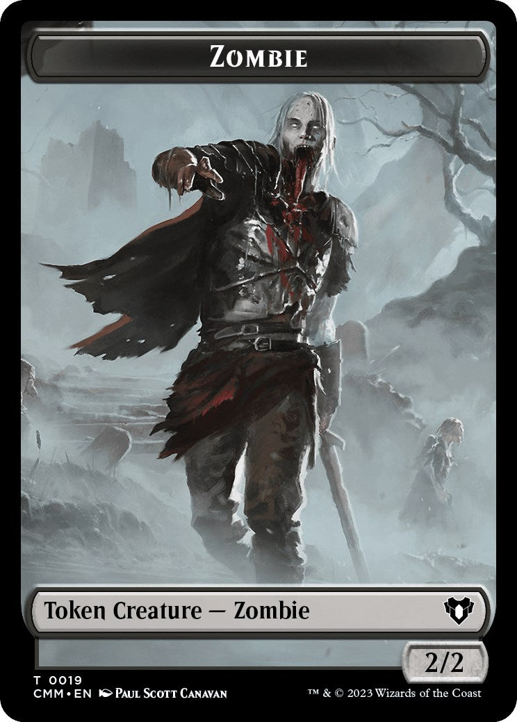 Zombie (0019) // Assassin Double-Sided Token [Commander Masters Tokens] High End MTG Single Magic: The Gathering