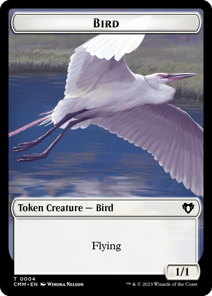 Bird // Demon Double-Sided Token [Commander Masters Tokens] High End MTG Single Magic: The Gathering