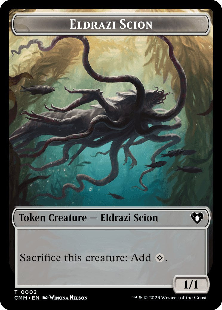 Eldrazi Scion // Dragon (0021) Double-Sided Token [Commander Masters Tokens] High End MTG Single Magic: The Gathering