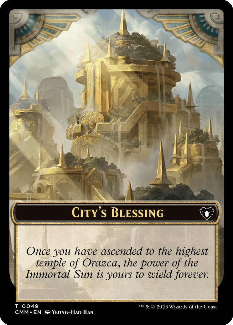 City's Blessing // Phyrexian Myr Double-Sided Token [Commander Masters Tokens] High End MTG Single Magic: The Gathering