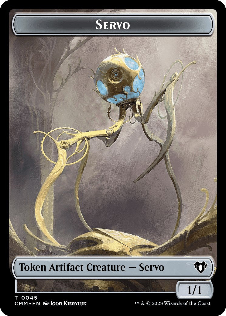 Servo // Phyrexian Beast Double-Sided Token [Commander Masters Tokens] High End MTG Single Magic: The Gathering