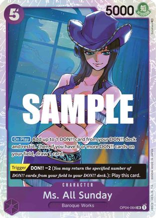 Ms. All Sunday (OP04-064) [Kingdoms of Intrigue] Foil One Piece Single Bandai