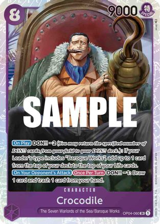 Crocodile (060) (OP04-060) [Kingdoms of Intrigue] Foil One Piece Single Bandai