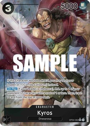 Kyros (Alternate Art) (OP04-082) [Kingdoms of Intrigue] Foil One Piece Single Bandai