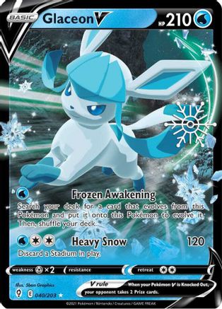 Glaceon V - 040/203 (Holiday Calendar) Holofoil [Misc: Cards & Products] Pokemon Single Pokémon
