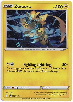 Zeraora - 061/185 (Cosmos Holo) Holofoil [Misc: Cards & Products] Pokemon Single Pokémon