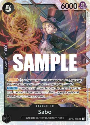 Sabo (OP04-083) [Kingdoms of Intrigue] Foil One Piece Single Bandai