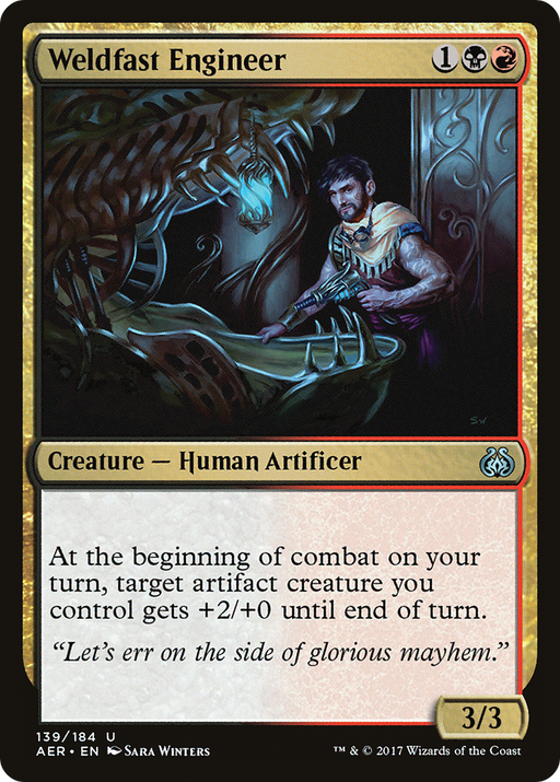 Weldfast Engineer (AER-139) [Aether Revolt] Foil MTG Single Wizards of the Coast