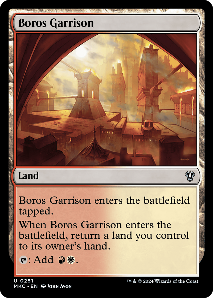 Boros Garrison (MKC-251) [Murders at Karlov Manor Commander] MTG Single Wizards of the Coast
