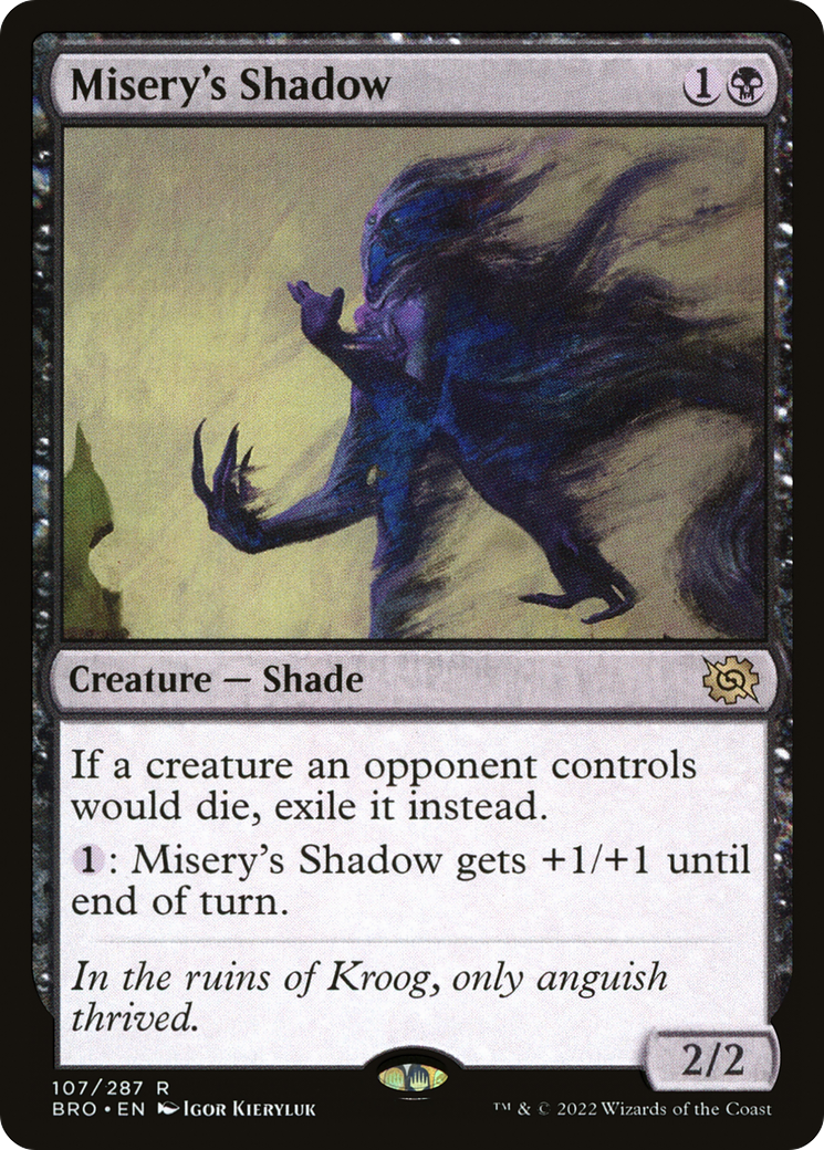 Misery's Shadow (BRO-107) [The Brothers' War] MTG Single Wizards of the Coast