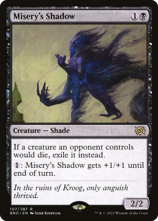 Misery's Shadow (BRO-107) [The Brothers' War] MTG Single Wizards of the Coast