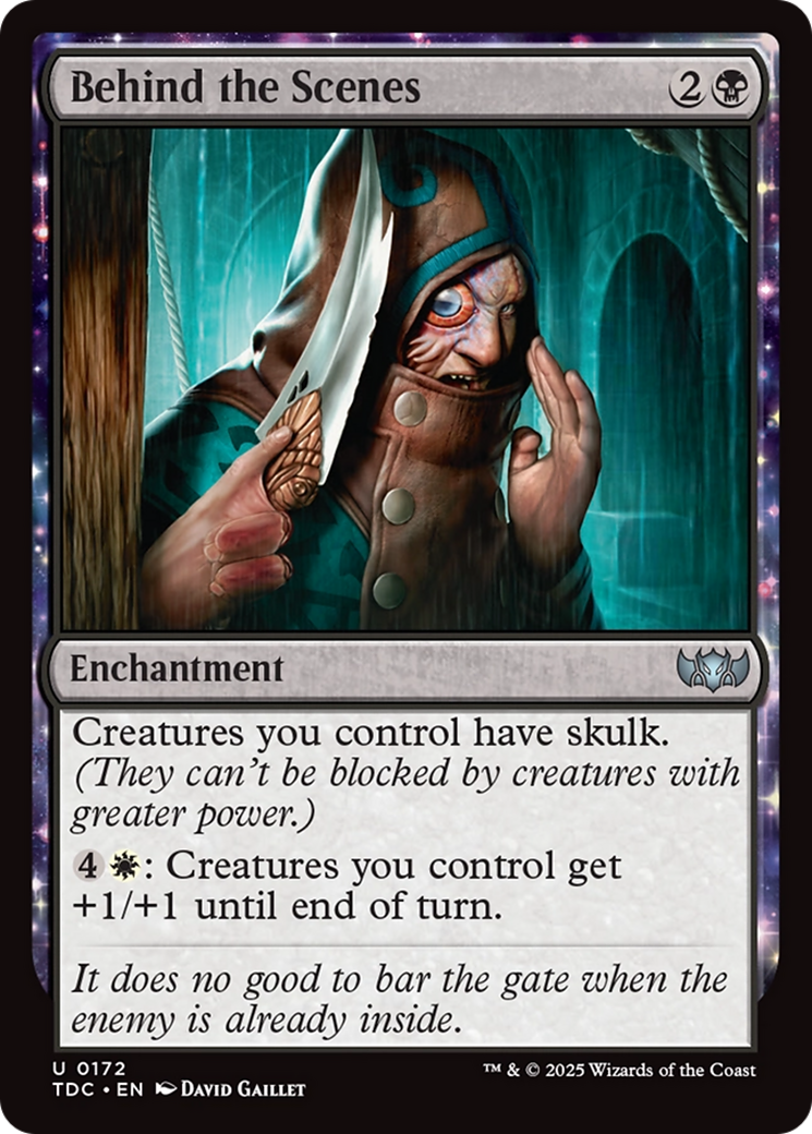 Behind the Scenes (TDC-172) [Commander: Tarkir: Dragonstorm] MTG Single Wizards of the Coast
