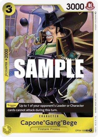 Capone"Gang"Bege (OP04-100) [Kingdoms of Intrigue] Foil One Piece Single Bandai