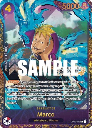Marco (Treasure Cup) (OP02-018) [One Piece Promotion Cards] Foil One Piece Single Bandai