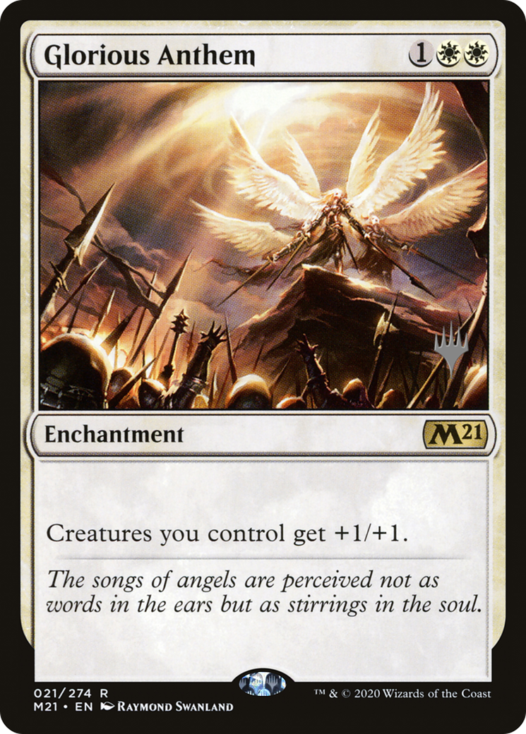 Glorious Anthem (PPM21-21P) [Core Set 2021 Promos] Foil MTG Single Wizards of the Coast