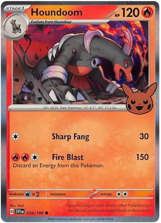 Houndoom (34) Holofoil [Misc: Trick or Trade BOOster Bundle 2023] Pokemon Single Pokémon