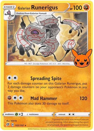 Galarian Runerigus (102) [Misc: Trick or Trade BOOster Bundle 2023] Pokemon Single Pokémon