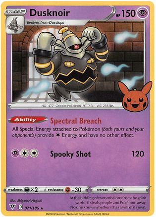 Dusknoir (71) Holofoil [Misc: Trick or Trade BOOster Bundle 2023] Pokemon Single Pokémon