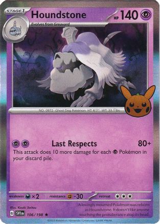 Houndstone (106) Holofoil [Misc: Trick or Trade BOOster Bundle 2023] Pokemon Single Pokémon