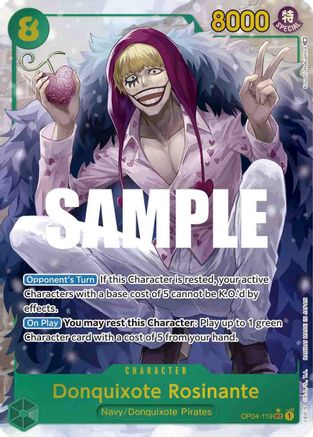 Donquixote Rosinante (Alternate Art) (OP04-119) [Kingdoms of Intrigue] Foil One Piece Single Bandai