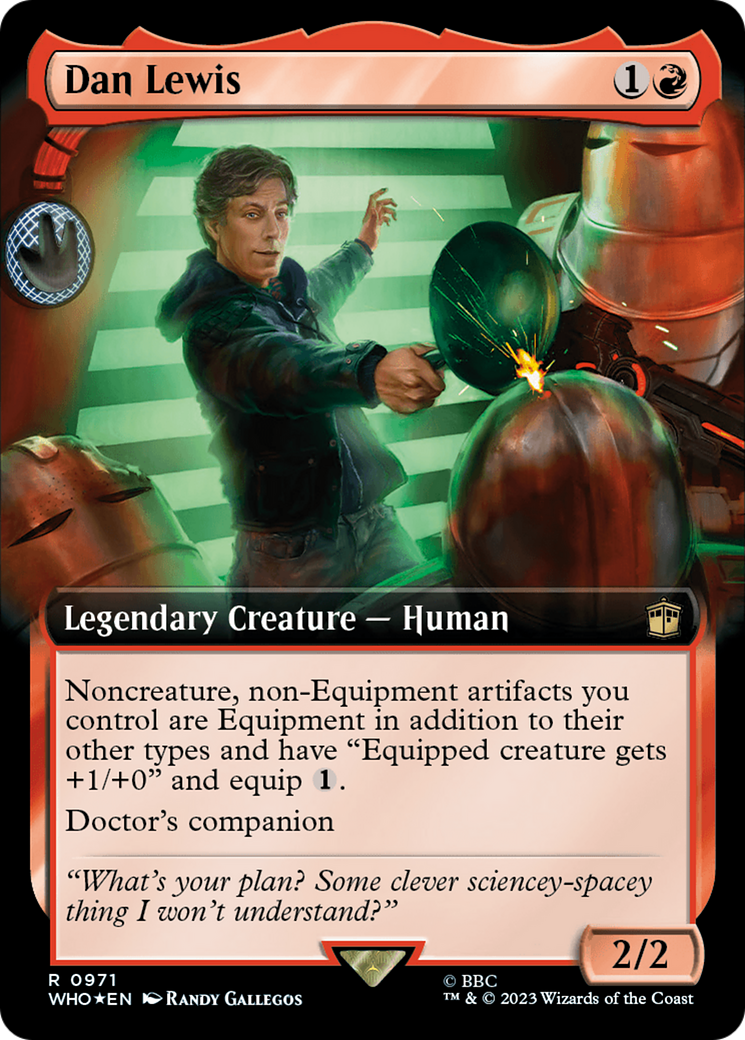 Dan Lewis (WHO-971) [Doctor Who] (Extended Art) Foil MTG Single Wizards of the Coast