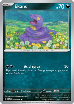 Ekans (23) Reverse Holofoil [SV: Scarlet & Violet 151] Pokemon Single Pokémon