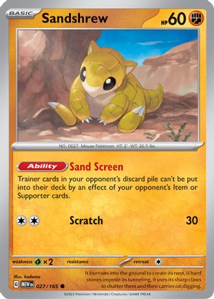 Sandshrew (27) [SV: Scarlet & Violet 151] Pokemon Single Pokémon