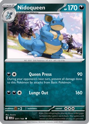 Nidoqueen (31) [SV: Scarlet & Violet 151] Pokemon Single Pokémon